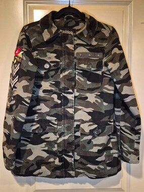 Madden NYC Camo Jacket with feminine details Size small